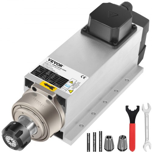 VEVOR Spindelmotor CNC Spindelmotor Luftgekühlte ER 25, Luftkühlung Spindelmotor 4 Kw, Luftgekühlter Motor für CNC Spannzangenfutter 1-18000 U / min Air Cooled Spindle Motor Wind Cooled