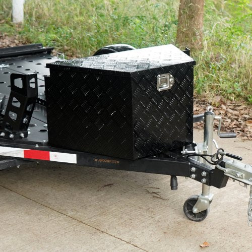 VEVOR Anhänger-Zungenbox, Werkzeugkiste mit Diamantplatte aus Aluminiumlegierung, robuste Anhängerbox-Aufbewahrung mit Schloss und Schlüsseln, Mehrzweck-Anhänger-Zungenbox für Pickup-Truck, Wohnmobil,