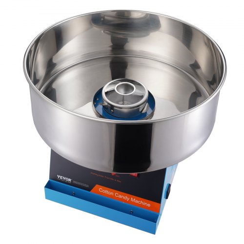 VEVOR Elektrische Zuckerwattemaschine, 1000 W Zuckerwattegeräte, Kommerzielle Zuckerwattemaschine mit Edelstahlschüssel &amp; Zuckerlöffel, Perfekt für Kindergeburtstage zu Hause, Familienfeiern (Blau)