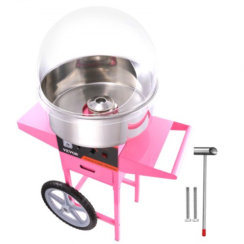 VEVOR Zuckerwattemaschine Edelstahl Zuckerwattegerät 1kW Rosa Kommerziell