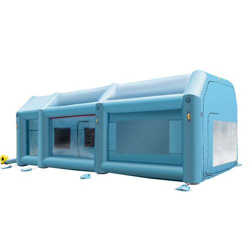 VEVOR Aufblasbare Sprühkabine Lackierzelt Lackierkabine Zelt 210D Oxford-Gewebe Pvc Auto Lackierkabine mit 2 abnehmbaren Türen Gebläse inkl Ideal