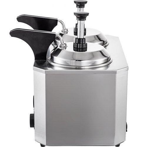 VEVOR Elektrischer Fudge Nacho Käse Schokolade Spender Wärmer für Restaurant usw. mit 2 Pumpen