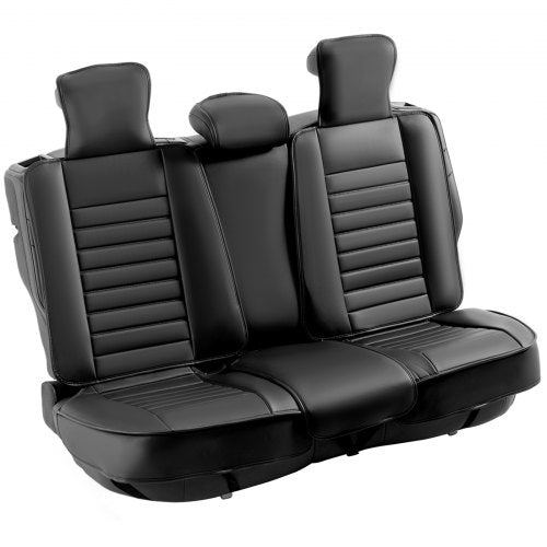 VEVOR-Sitzbezüge, universelle Autositzbezüge, komplettes Sitzset, Vorder- und Rücksitz, 9-teiliger Kunstleder-Sitzbezug, halbgeschlossenes Design, abnehmbare Kopfstütze und Airbag-kompatibel