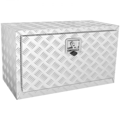 VEVOR Unterboden-Lkw-Box, 760 x 430 x 460 mm Pickup-Aufbewahrungsbox, Aluminium-Werkzeugkasten mit Schloss &amp; Schlüsseln, Wasserdichte Anhänger-Werkzeugkiste für Lkw, Transporter, Anhänger usw. Silber