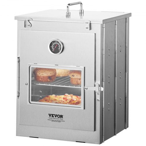VEVOR Faltbarer Campingofen Edelstahl Tragbare Campingherde 3-stufig 30 L