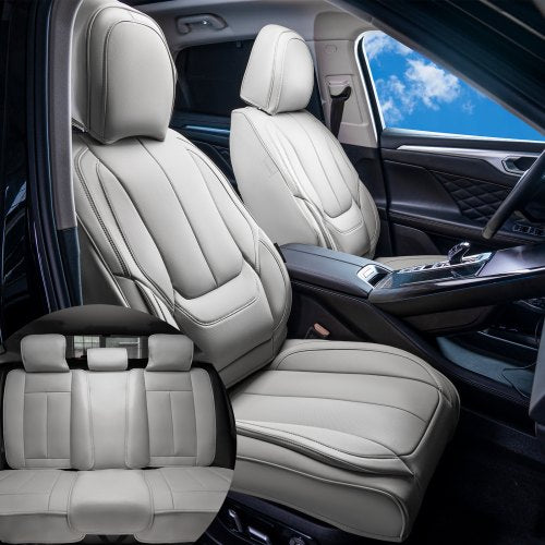 VEVOR-Sitzbezüge, universelle Autositzbezüge, Vorder- und Rücksitz, 13-teiliger Kunstleder-Sitzbezug, vollständig geschlossenes Design, abnehmbare Kopfstütze &amp; Airbag-kompatibel, Autos, SUVs, Lkws