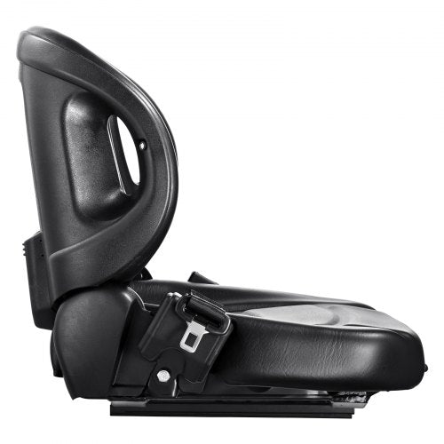VEVOR Universal Traktorsitz aus PVC-Kunstleder und Polyurethanschaum Traktor Schleppersitz mit Sicherheitsgurt und Mikro-Sicherheitsschalter Fahrersitz Einzelsitz 160–340mm Schlitz