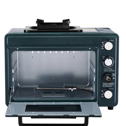 VEVOR Outdoor Ofen 2 in 1 Tragbarer Gas Camping Herd OfenEinstellbare Feuer