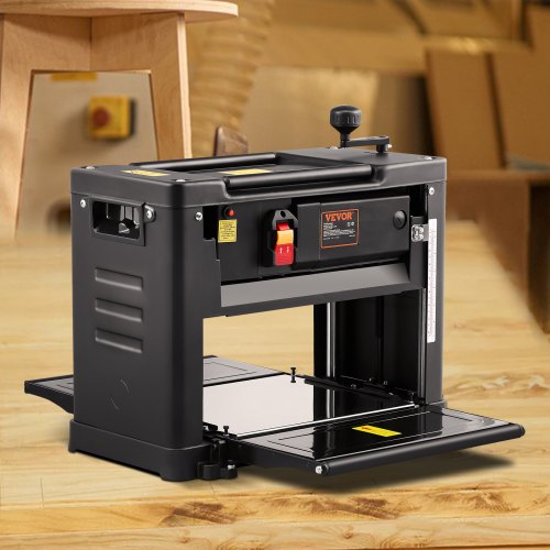 VEVOR Dickenhobel 2kW Hobelmaschine 2xHobelmesser Dickenhobelmaschine Max. Schnitttiefe 0,3cm Max. Schnittstärke 15cm Hobel Ideal zur Holzbearbeitung für Tischler Heimwerker und Dekorateure