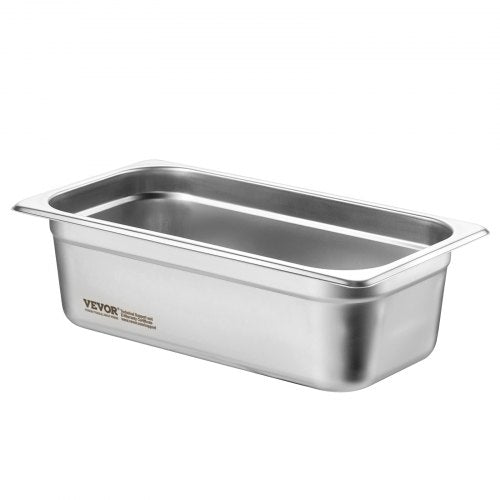 VEVOR 6 x Hotelpfannen Gastronormbehälter Edelstahl 1/3-Größe 326x177x99mm
