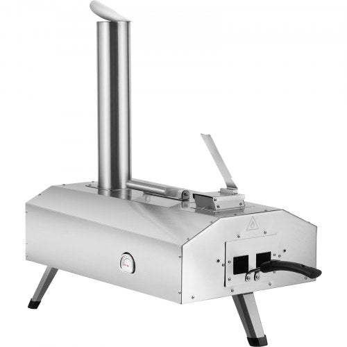 VEVOR Outdoor-Pizzaofen Tragbarer Holzpellet-Pizzaofen Edelstahl-Grill 30cm