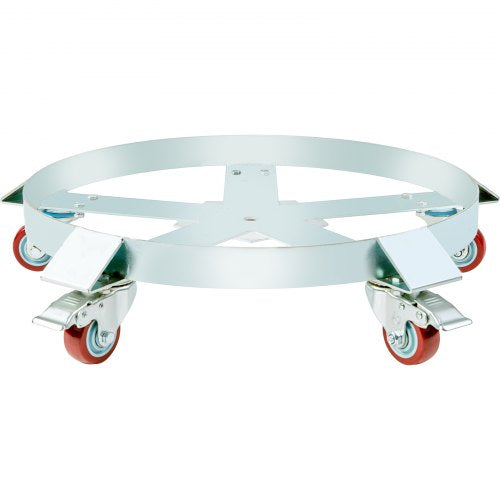 VEVOR Fassroller 250L Transportroller Kohlenstoffstahl Rollbrett Innendurchmesser Ø607mm Fasswagen mit 5 Universalrädern (2 mit Bremsen) Transportwagen zum Transport von Fass bis zu 567kg