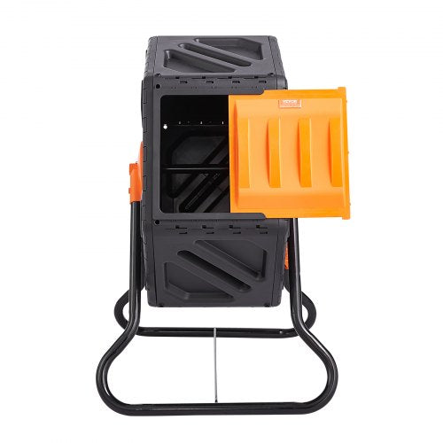 VEVOR Tumbling-Komposterbin Komposter Tumbler 70 L, Trommelkomposter 360° Drehbar Multifunktionaler Tumbling Komposter 605 x 510 x 730 mm, 20 kg Belastbarer Garten Kompostbehälter inkl. Handschuhe