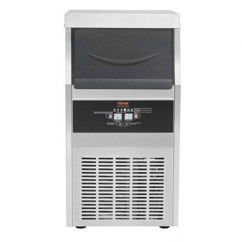 VEVOR Kommerzieller Eiswürfelbereiter Eismaschine 41 kg / 24 h, Leichte Würfeleismaschine 11 kg Eisspeicherkapazität 45 Stk. Eiswürfel, Edelstahl Eiswürfelbereiter inkl. Wasserfilter &amp; Eisschaufel