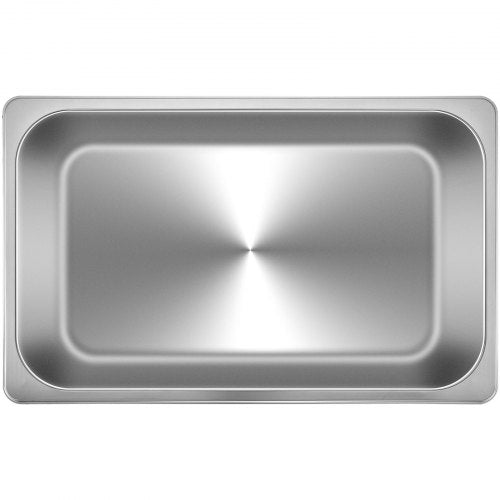 VEVOR Edelstahl Behälter 6 Stück, Speisebehälter Essens Behälter mit Deckel, Antihaft Teller, 53,7 x 33 x 14 cm, kommerzieller Warmhaltebehälter für Speisen, Torten, Aufläufe, Hotelpfanne