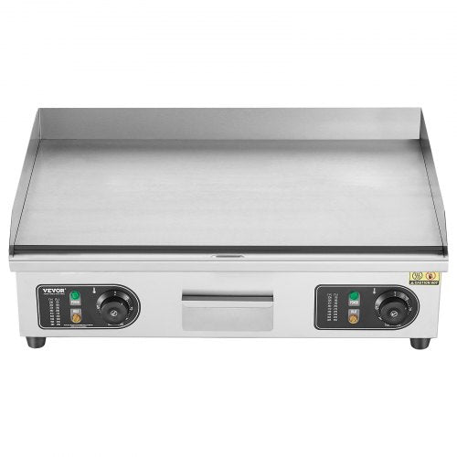 VEVOR 4000W Elektro Grillplatte Glatt Kommerziell Eisen Gastrogrill Küche 663mm