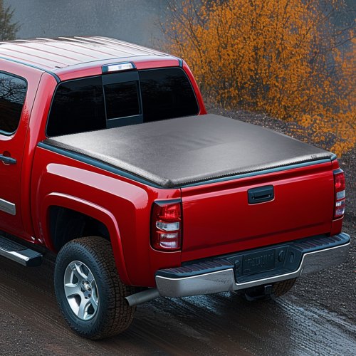 VEVOR Ladeflächenabdeckung, aufrollbare Ladeflächenabdeckung, kompatibel mit 2019-2024 Chevy Silverado GMC Sierra 1500 (nicht passend für 19-24 Classic) Ladefläche, für 17,7 x 16,2 m große Ladefläche