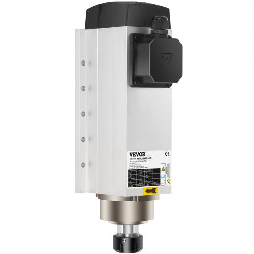 VEVOR Spindelmotor CNC Spindelmotor Luftgekühlte ER 25, Luftkühlung Spindelmotor 4 Kw, Luftgekühlter Motor für CNC Spannzangenfutter 1-18000 U / min Air Cooled Spindle Motor Wind Cooled