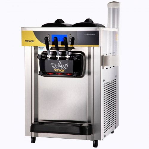 VEVOR Kommerzielle Softeismaschine 2200 W Arbeitsplatte Softeismaschine 22-30 L/Std.Softeismaschine Desktop, Softeismaschine 3 Geschmack mit LCD-Display Eiscrememaschine Speiseeismaschine