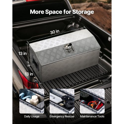 VEVOR Werkzeugkasten Aluminium für Ladeflächen von Pickups 762x330,2x330,2mm