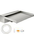 VEVOR Wasserfall Schwalldusche Pool aus Edelstahl Wasserfall Fontäne 30 x 26 x 8 cm Schwallbrause 37 mm Wassereinlass Schwalldusche