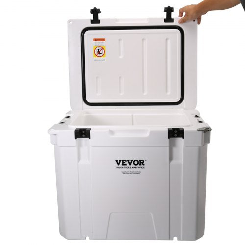 VEVOR Passive Kühlbox Eisbox 49,55 L, Isolierte Kühlbox Camping Thermobox 40-45 Dosen, Campingbox Kühlschrank mit Flaschenöffner, Isolierung Kühlbox Tragbar, Eistruhe Cooler Multifunktional