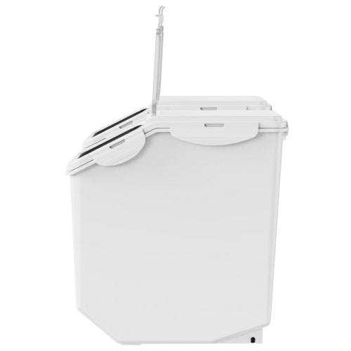 VEVOR Mottensichere Vorratsdosen Aufbewahrungsbox Küche 15 L x 2, Sichtbarer Vorratsbehälter PP mit Deckel und Rollen, Luftdichter Behälter für Reis, Mehl, Zucker, Hülsenfrüchte, Nüsse, Tiernahrung