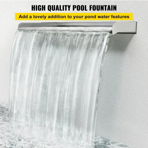 VEVOR Schwalldusche Poolfontäne Wasserfall 11,8x4,5x3,1 Poolbrunnen 1,3 Wasserfontäne 0,87 Dekoration Gartenteich