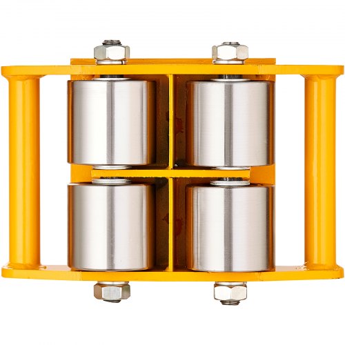 VEVOR 4x Panzerrollen 12T Transportfahrwerk 280x210x105mm Transportrollen mit 4 Richtungsräder aus Kohlenstoffstahl Industrieroller Roller Ф 135x9mm Drehplatte Möbeltransporthilfe Transportroller