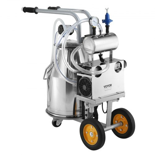 VEVOR Elektrische Kuh Melkmaschine Melkausrüstung 25L 304 Edelstahl