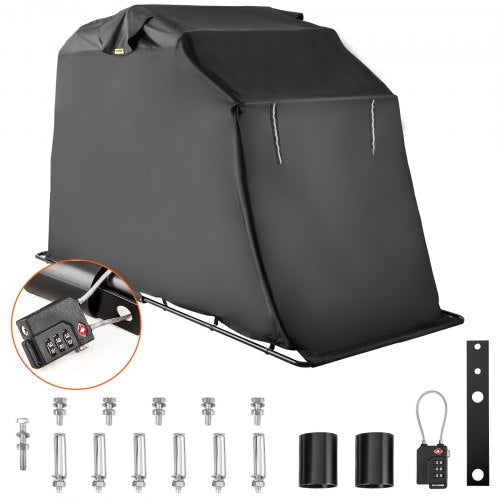 VEVOR Motorrad Abdeckungen, Faltgarage motorroller wasserdicht &amp; UV-geschützt, 270 x 105 x 155 cm Motorrad Garage wetterfest, Motorcycle Cover Moped Protective Tarpaulin Tent Oxford Roll Cover