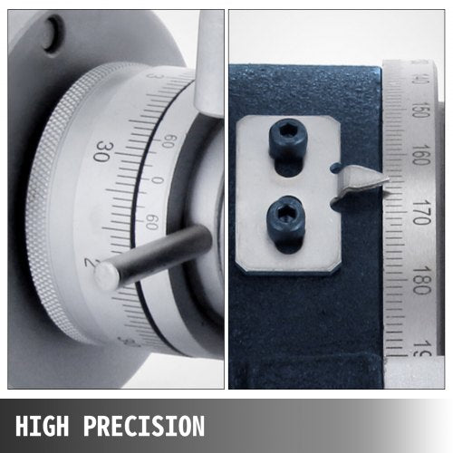 VEVOR Trennscheibe Durchmesser 150 mm Trennplatten-Set mit Grundabmessungen Horizontal 180 x 170 mm Trennplatten-Set für Drehtisch Höhe 80 mm