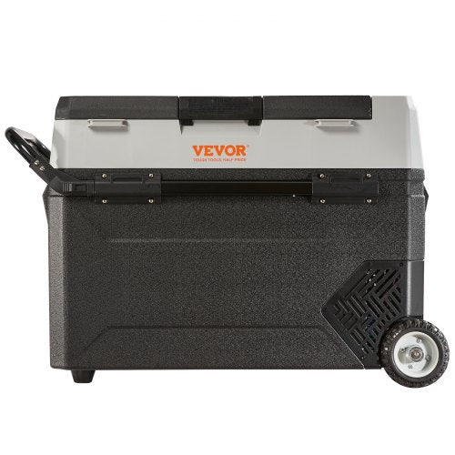 VEVOR Camping Kühlschrank 53 L Kühlboxen Rollbare Elektrische Gefrierbox 2 in 1 Doppelzone Auto Kühlschrank Kompressor zum Warmhalten und