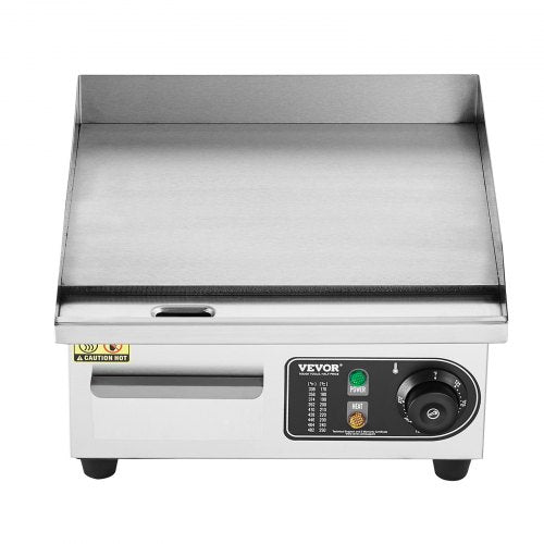 VEVOR Kommerzielle Elektrische Grillplatte 2000W Arbeitsplatten-Grill Flach 10mm