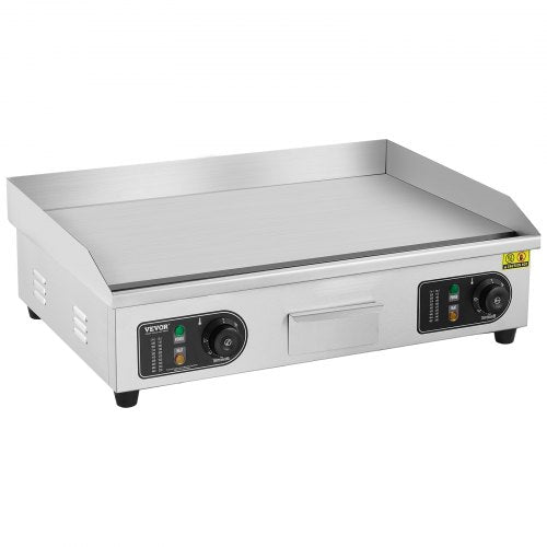 VEVOR 4000W Elektro Grillplatte Glatt Kommerziell Eisen Gastrogrill Küche 663mm