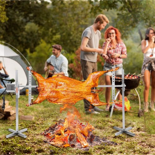 VEVOR Spanferkelgrill Lammgrill BBQ Grill Edelstahgrill 60kg Drehspieß Grill