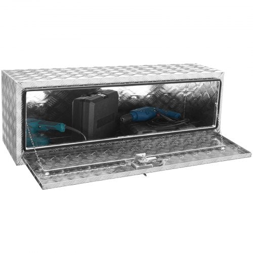 VEVOR Unterboden-Lkw-Box, 1219 x 430 x 460 mm Pickup-Aufbewahrungsbox, Aluminium-Werkzeugkasten mit Schloss &amp; Schlüsseln, Wasserdichte Anhänger-Werkzeugkiste für Lkw, Transporter, Anhänger usw.