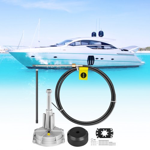 Außenbordbootlenkung mit 14'-Lenkkabel Marine-Lenksystem 3/4'' Welle