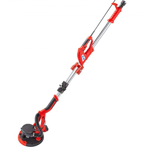 VEVOR Exzenterschleifer Schleifmaschine Trockenbauschleifer 225 mm 750W Schleifmaschine mit LED-Leuchtband Vakuumbeutel Handschuhe Schutzbrille