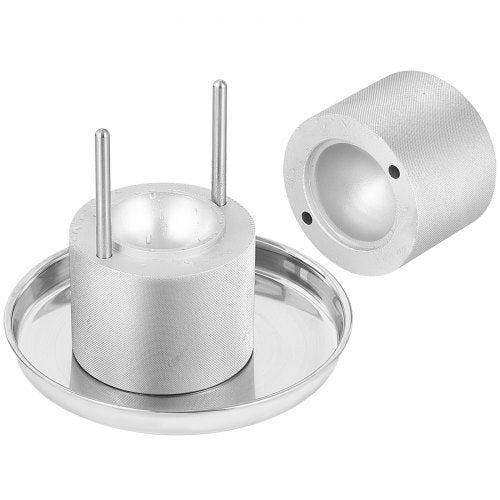 VEVOR Eiswürfelbereiter Eiswürfelformen Satz 60 mm, Eiswürfelform Eiskugelform mit Tropfschale &amp; Eiszange &amp; Glas, Strapazierfähige Eiswürfelformen Eiswürfelbehälter Silber Whisky, Americano