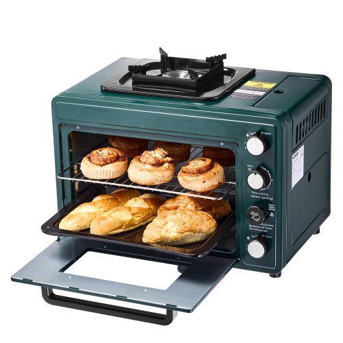 VEVOR Outdoor Ofen 2 in 1 Tragbarer Gas Camping Herd OfenEinstellbare Feuer
