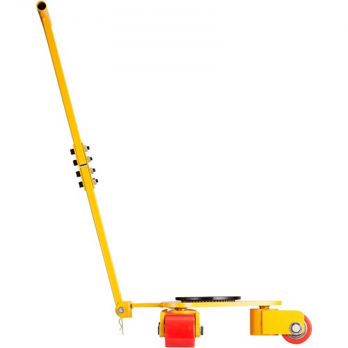 VEVOR 3T Transportfahrwerk mit Griff 425x335x116mm Transportrollen aus Kohlenstoffstahl Industrieroller mit 3x 360° PU-Räder Roller Ф165x10mm Drehplatte Möbeltransporthilfe Transportroller
