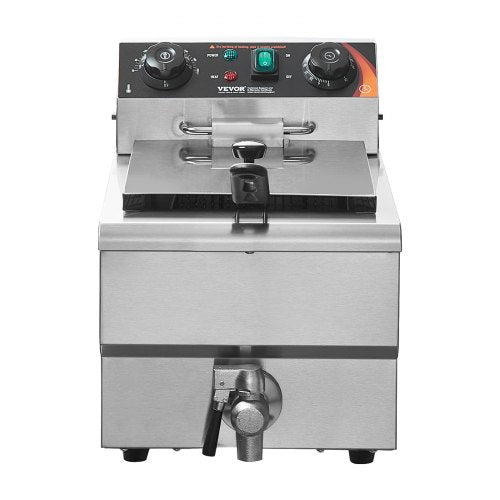 VEVOR Kommerzielle Elektrische Fritteuse 3000W 9L Edelstahl Upgrade 200°C
