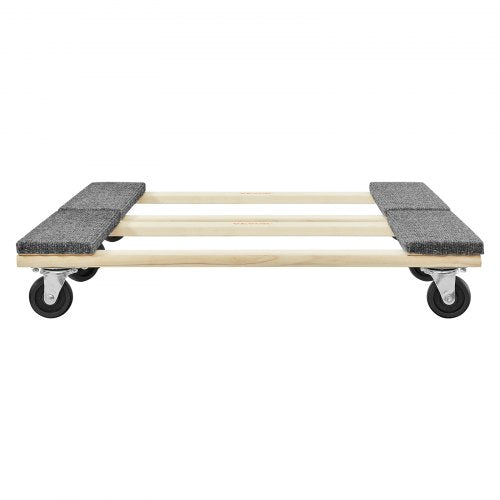 VEVOR Möbelwagen, Möbelwagen, 4 Räder, tragbare bewegliche Rollen, robust, ineinandergreifend, klein, flach, für schwere Möbel, 2 Stück, 40,6 x 27,9 cm, 227,8 kg Kapazität, schwarz