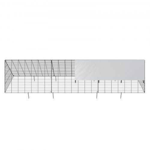 VEVOR Hühnertunnel, 300 x 71 x 61,5 cm Hühnerkäfig für den Hof, tragbare Hühnertunnel für den Außenbereich, einfache Installation, Hühnerstall-Auslauf, geeignet für Hühner, Enten, Kaninchen