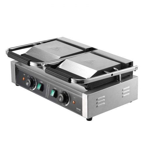 VEVOR Kommerzielle Panini Press Grill Elektrische Sandwichmaker-Platte 485x230mm