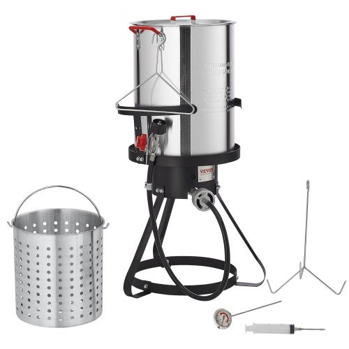 VEVOR 30 Qt Truthahn-Fritteuse, Propankessel, Dampfgarer, Suppentopf, Aluminium, für den Außenbereich
