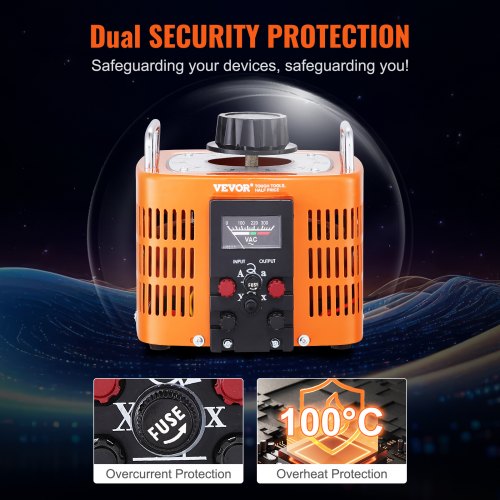 VEVOR 3000VA Variabler Spannungstransformator 10A 0-300V AC Spannungsregler CE