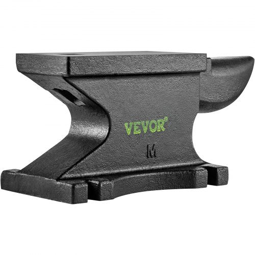 VEVOR Schmiedeamboss Gusseisen Amboss robuster Hornamboss Schmiedewerkzeug 209HB mit Einzelhorn &amp; quadratisches Loch 55 lbs/25 kg Schwarz 21,8x10,4 cm breite Arbeitsplatte für Metallschmiede
