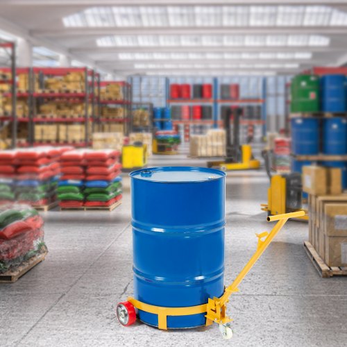 VEVOR Fassroller mit Griff Transportroller Rollbrett 250L Fass-Trolley Ø 620 mm Geeignet zum Transport von Fass bis zu einem Gewicht von 544kg Fasswagen mit 1 Universalrad &amp; 2 Richtungsräder